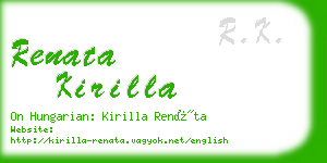 renata kirilla business card